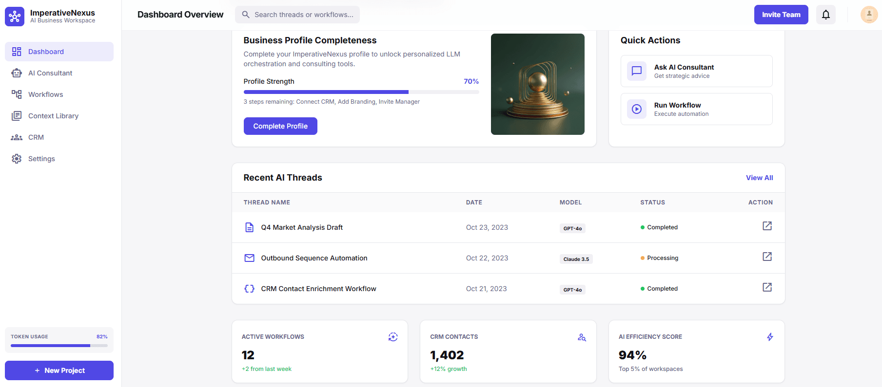 ImperativeNexus — An AI Business Workspace That Thinks With You